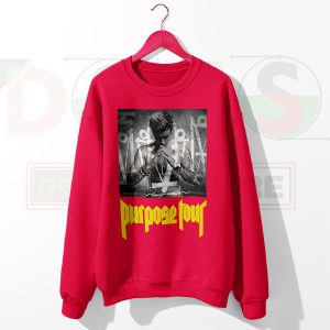 Get Your Exclusive Sweatshirt Red Purpose Tour Bieber