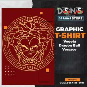 Saiyan Vegeta Dragon Ball Versace Graphic T-Shirt