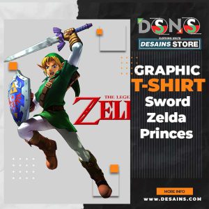 Sword Zelda Princes Graphic T-Shirt | Link Character Design