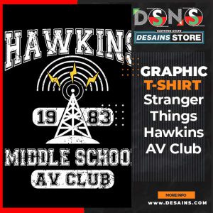 Graphic T-Shirt Stranger Things Hawkins AV Club