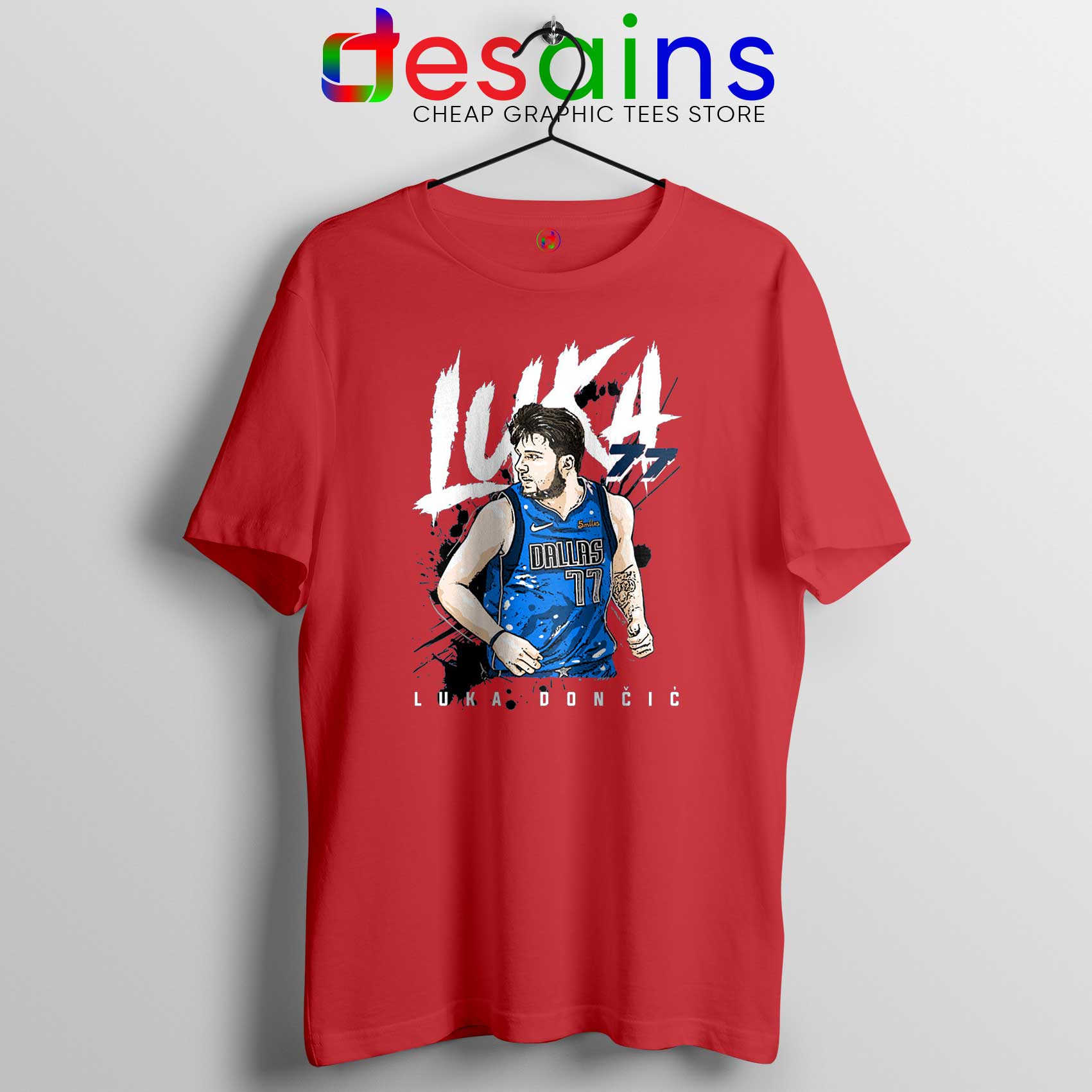 Cheap Tee Shirts Luka Doncic Dallas Mavericks Art Size S 3xl