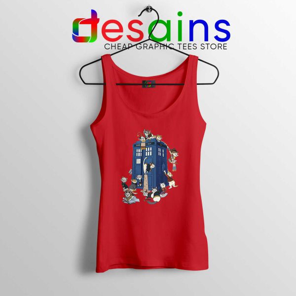 Doctor Who Cats Tardis Red Tank Top Doctor Mew Cats Tardis Tank Tops