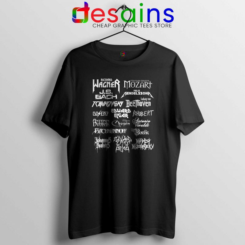 Heavy Metal Style Classical Composers Tshirt