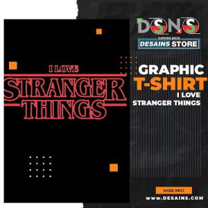 I Love Stranger Things Kids Graphic Tshirt