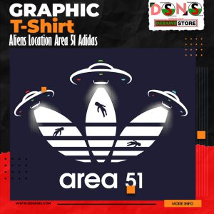 Meme Aliens Location Area 51 Adidas Graphic Tee