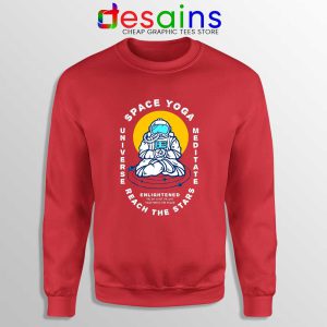 Space Yoga Universe Meditate Red Sweatshirt Yoga Lover Sweater