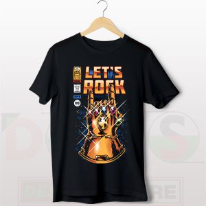 Thanos Infinity Gauntlet Lets Rock Black T-Shirt Endgame