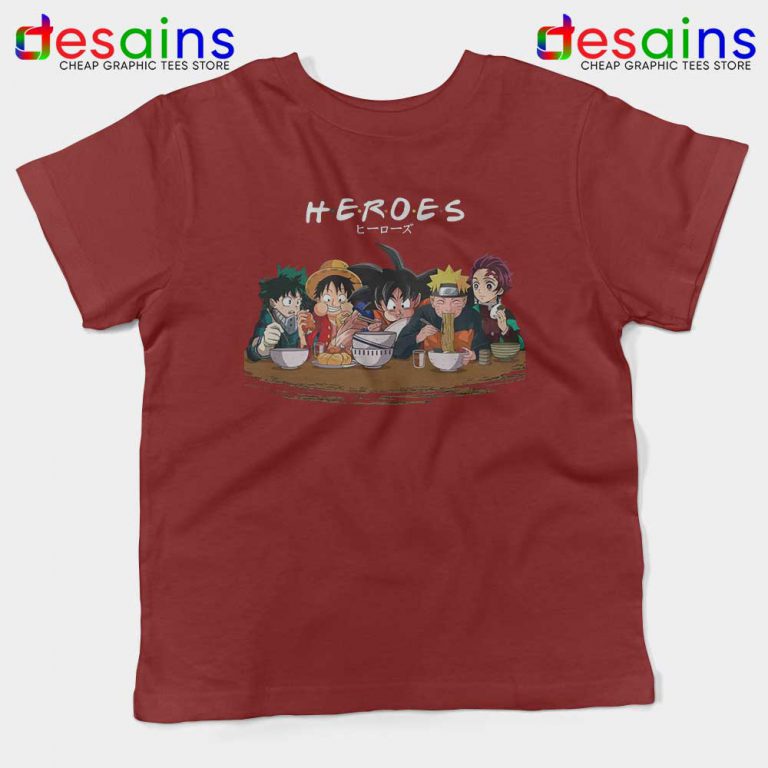 Best Anime Superheroes Friends Kids Tshirt Manga Youth Tees S-XL