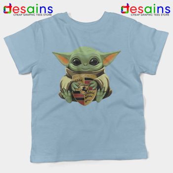 Baby Yoda Porsche Logo Kids Tshirt The Child Mandalorian Youth Tees