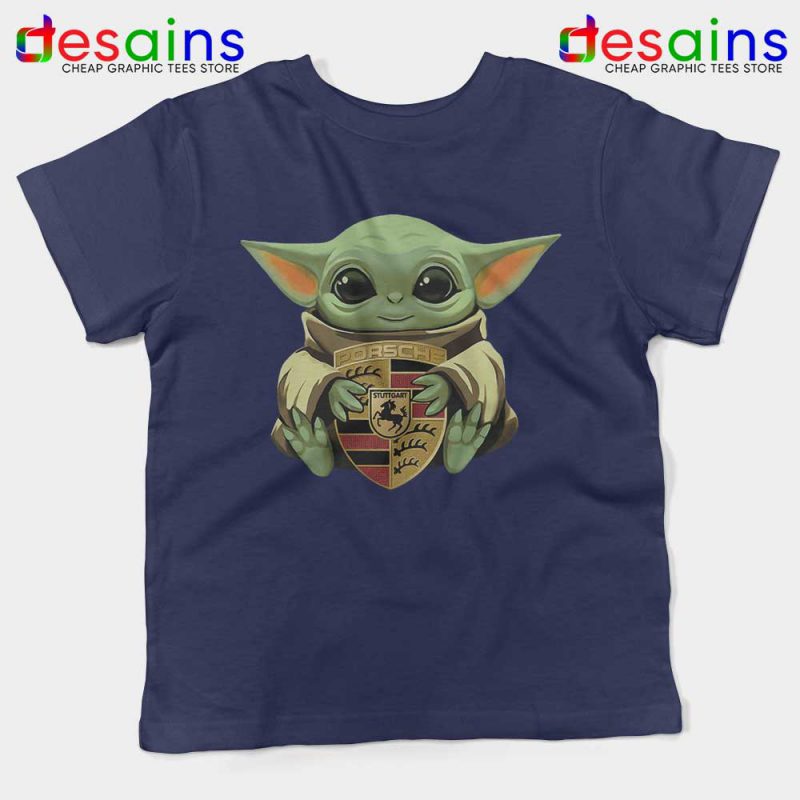 Baby Yoda Porsche Logo Kids Tshirt The Child Mandalorian Youth Tees