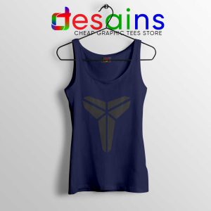 Logo Black Mamba Kobe Tank Navy Top RIP Kobe Bryant NBA Tops