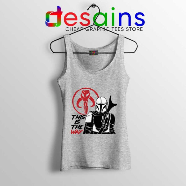 Mando This is The Way Sport Grey Tank Top Star Wars Mandalorian Tops