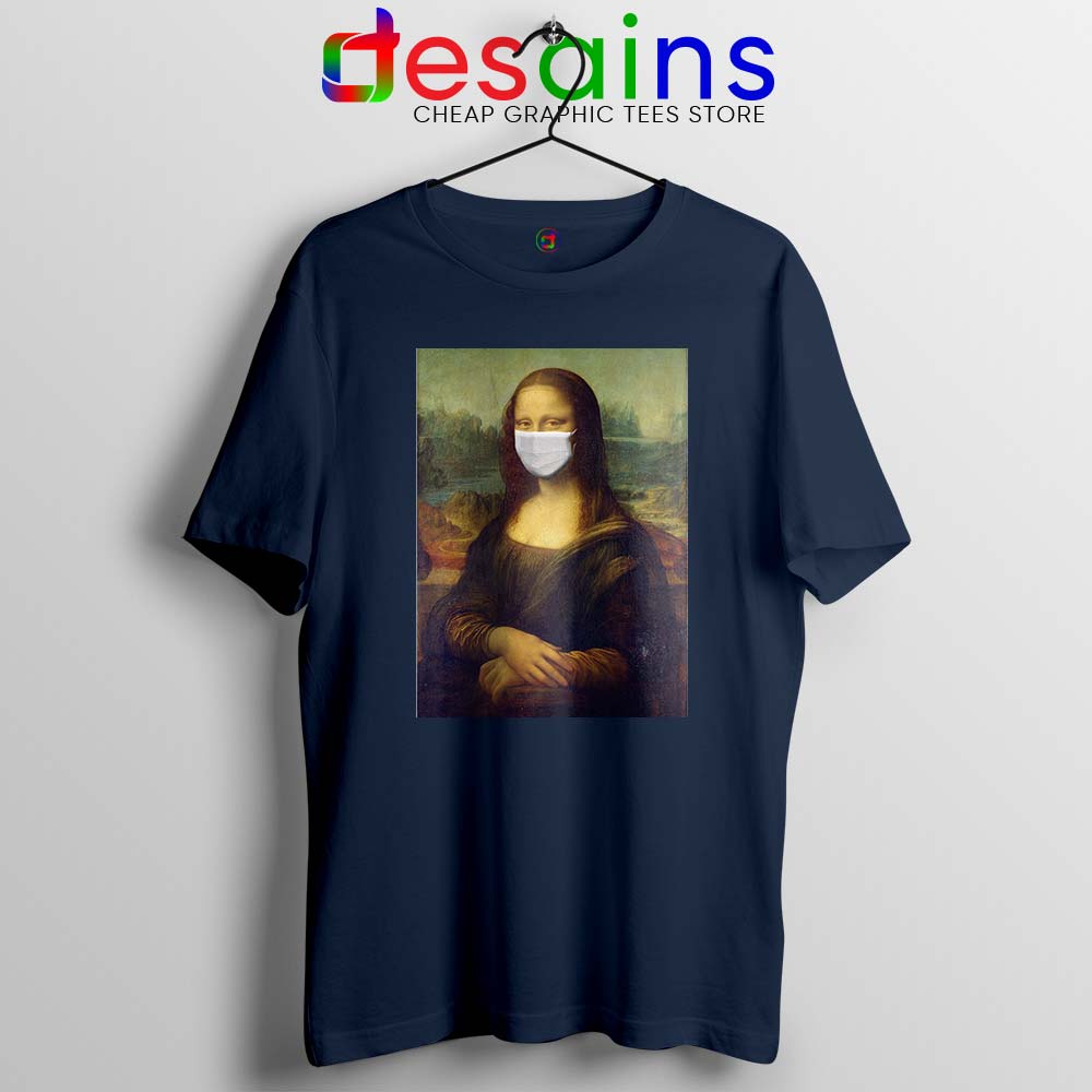 Mona Lisa Corona Virus Tshirt Leonardo da Vinci Tee Shirts S-3XL