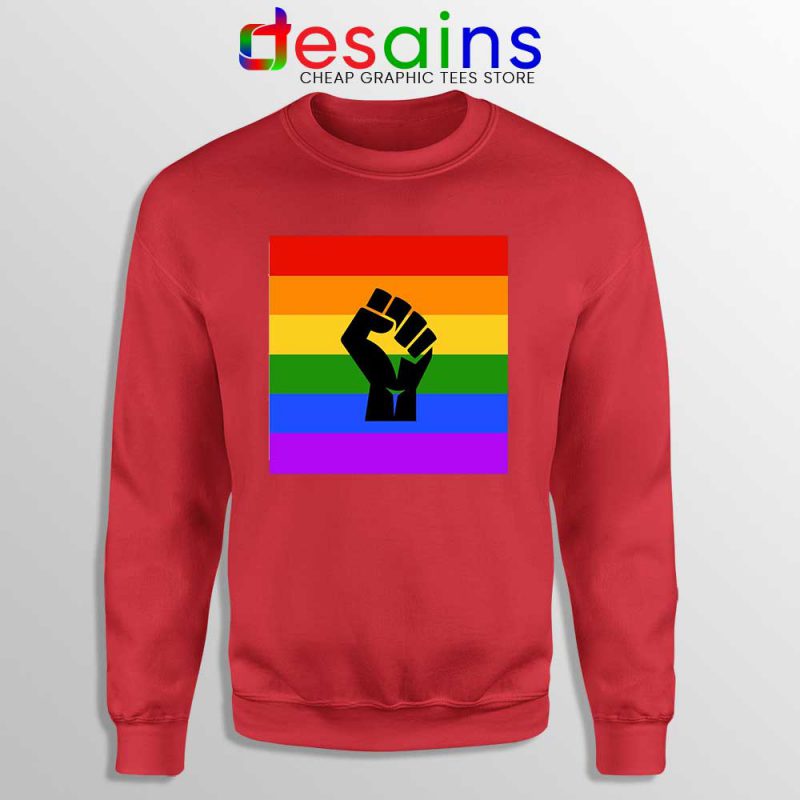 BLM Pride Rainbow Sweatshirt Black Lives Matter Sweaters S-3XL