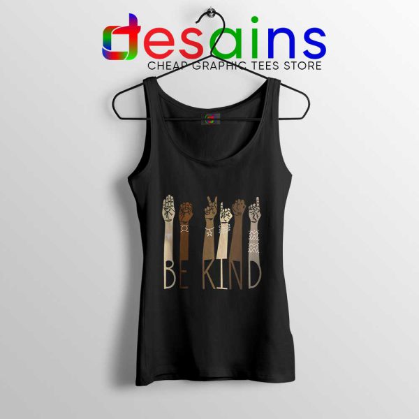 Be Kind Sign Language Arms Tank Top Black Lives Matter Tops S-3XL