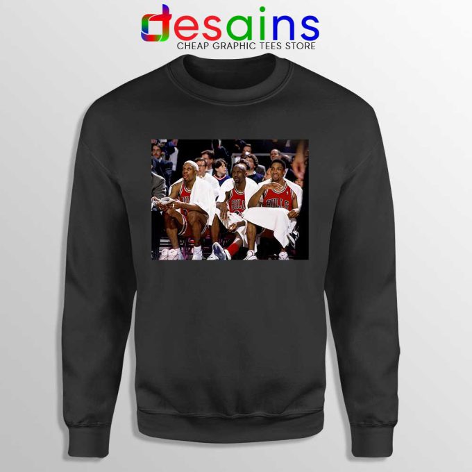 Threepeat Bulls Sweatshirt Michael Jordan Scottie Pippen Dennis Rodman