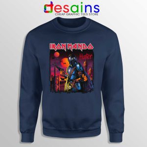 Iron Maiden Mando Navy Sweatshirt The Mandalorian Band Sweaters