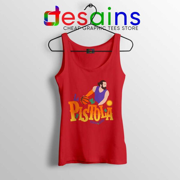 Rubio La Pistola Red Tank Top Ricky Rubio Phoenix Suns Tops