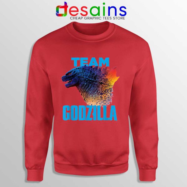 Godzilla vs Kong 2021 Red Sweatshirt Godzilla Team