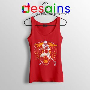 Cheap Justin Fields NFL Red Tank Top Chicago Bears