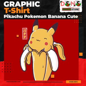 Pikachu Memes Banana Graphic T-Shirt - Cute Pokemon GO