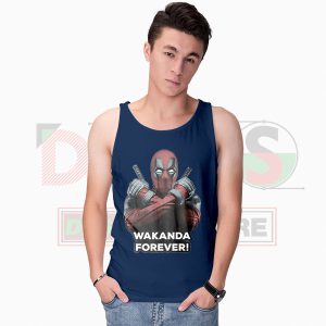 Tank Top Navy Deadpool Wakanda Forever Black Panther 2