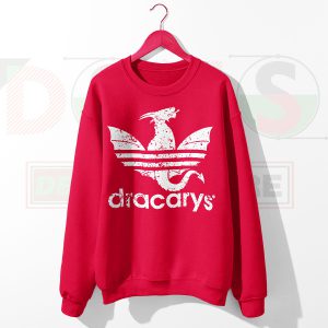 Dracarys Dragon Adidas Logo Three Stripes Sweatshirt Red