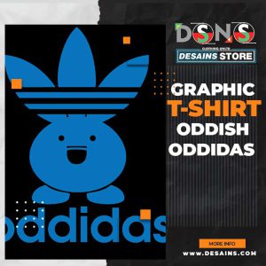 Oddidas Oddish Pokemon Graphic T-Shirt - Adidas Classic Pokemon