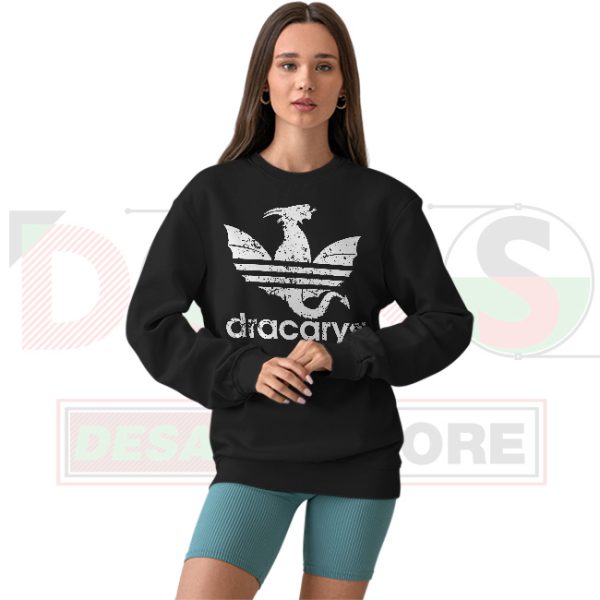 Sweatshirt Black Dracarys Dragon Adidas Logo GOT of the Dragon