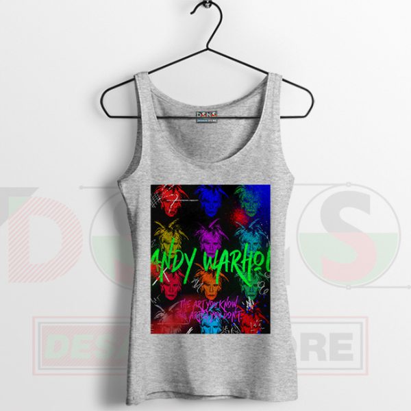 Colorful Warhol Pop Art Design Hunger Tank Top SPort Grey