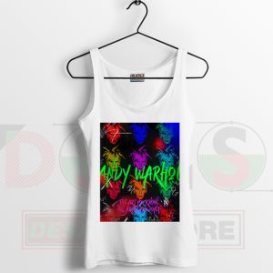 Colorful Warhol Pop Art Design Hunger Tank Top White