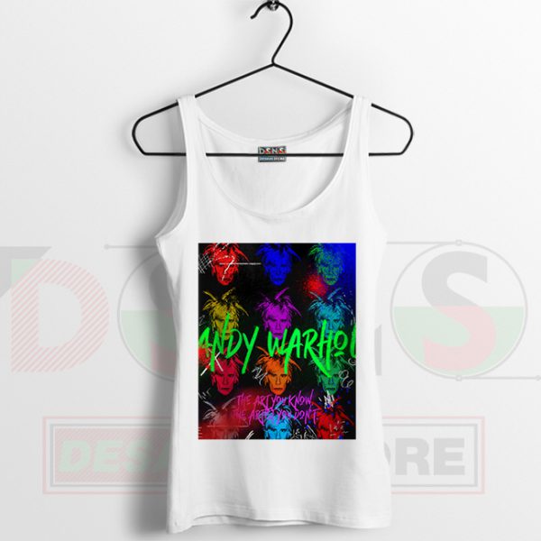 Colorful Warhol Pop Art Design Hunger Tank Top White