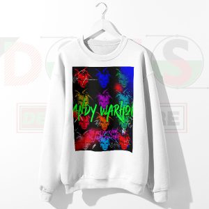 Electrifying Warhol Design white Sweatshirt Hunger