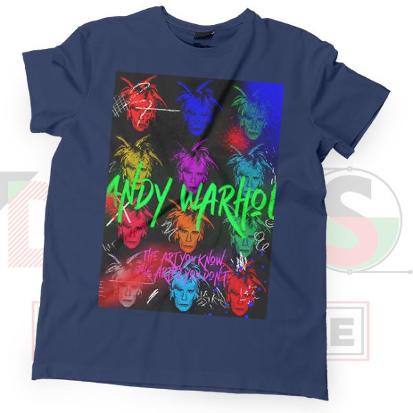 Vibrant Warhol Masterpiece Graphic T-Shirt Navy