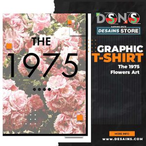 The 1975 Rose Cover Art Graphic T-shirt